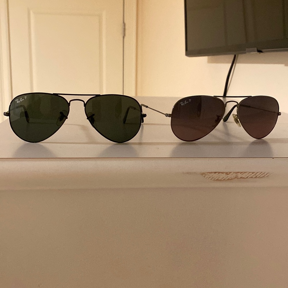 Two pairs of polarized ray-bans
